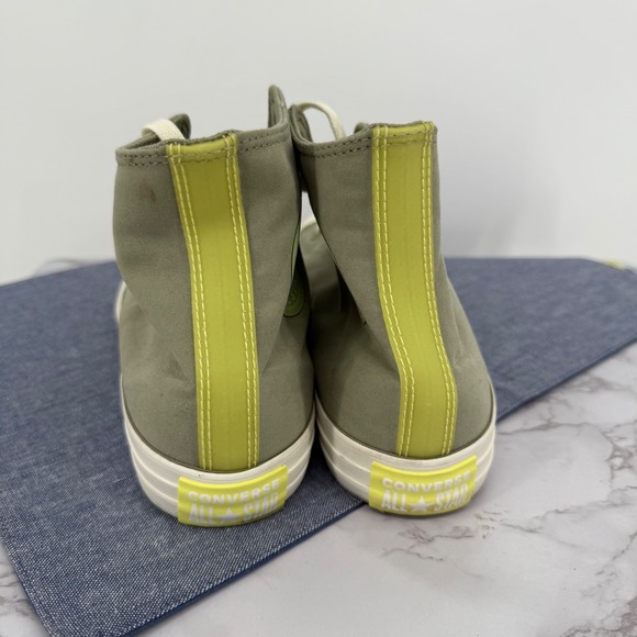Converse Chuck Taylor All Star High Top Olive Green Sneakers 10 Retro Streetwear - Picture 3 of 8